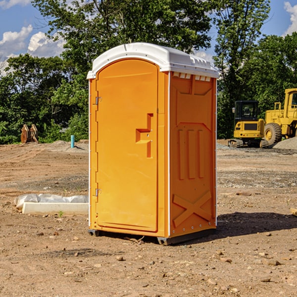 how often are the portable toilets cleaned and serviced during a rental period in Pebble OH